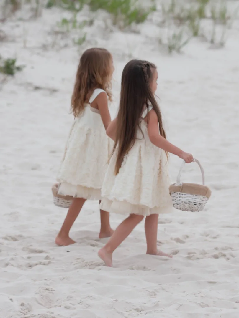 Flower Girls at Beach Wedding