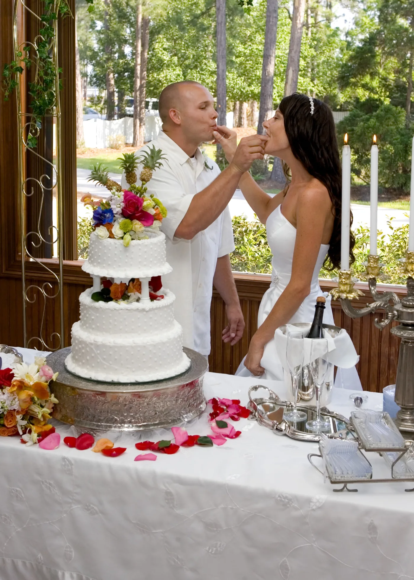 Cutting Wedding Cake