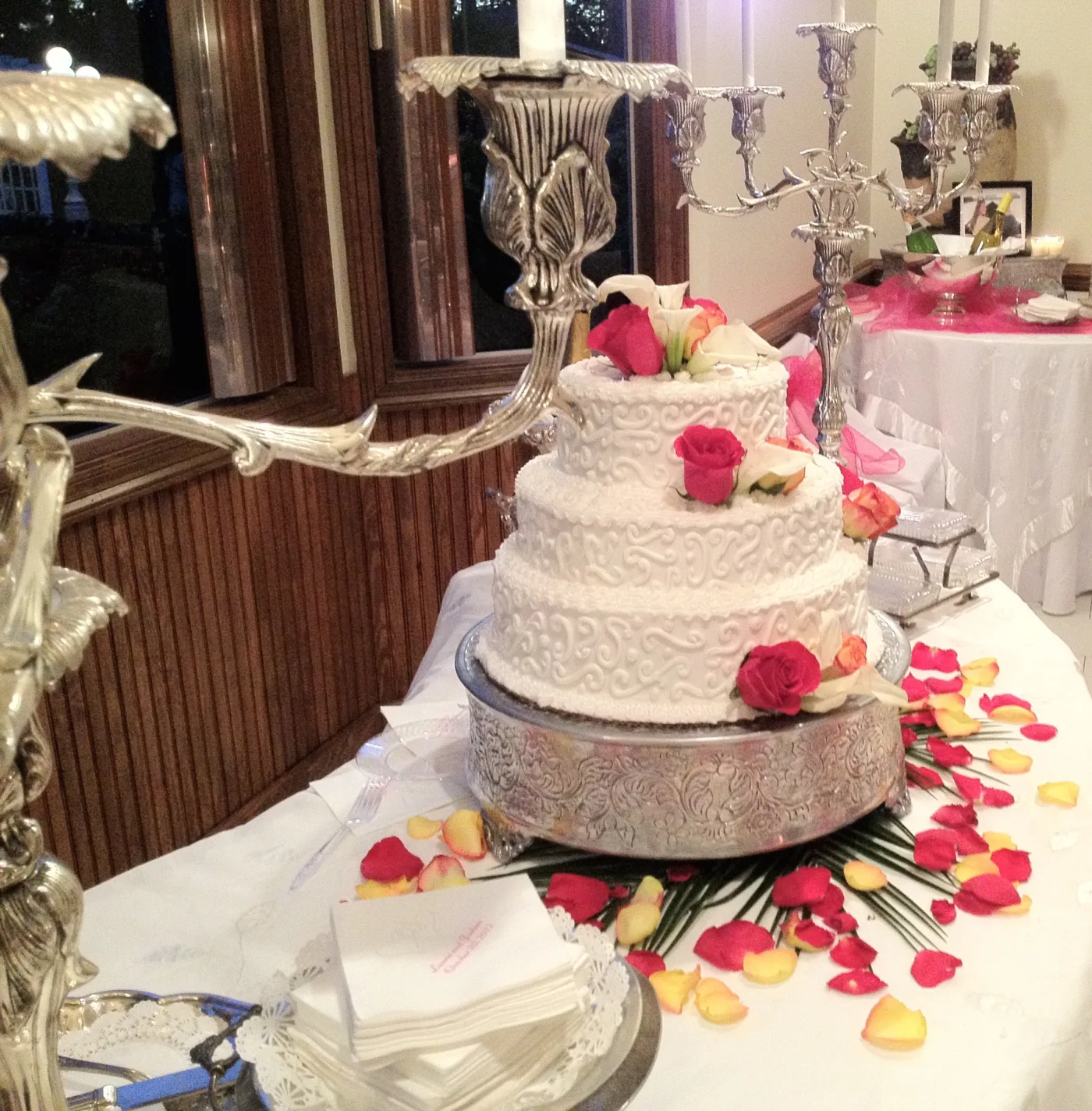 Bride's Cake at Gulf Shores Wedding Chapel