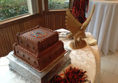 Auburn themed groom's cake